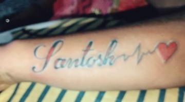 Beautiful Santosh name Santosh name design Santosh tattoo Santosh name  tattoo Santosh short  YouTube