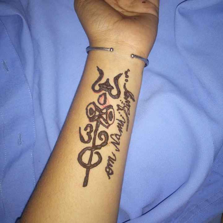 Om Trishul Henna Tattoo How to make Mahadev Trishool Tattoo Easy Mehndi  Tattoo for hand  Sawan  YouTube