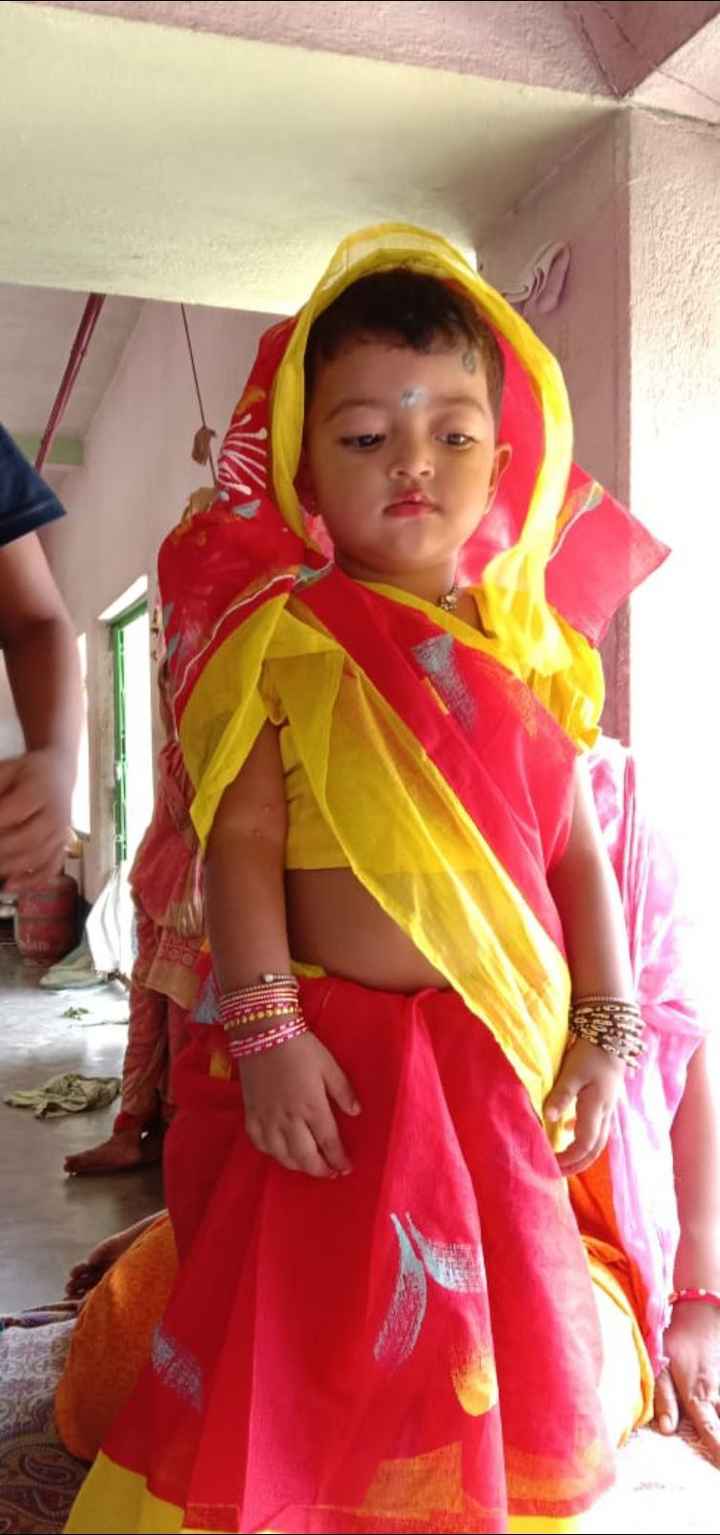 cute baby with saree