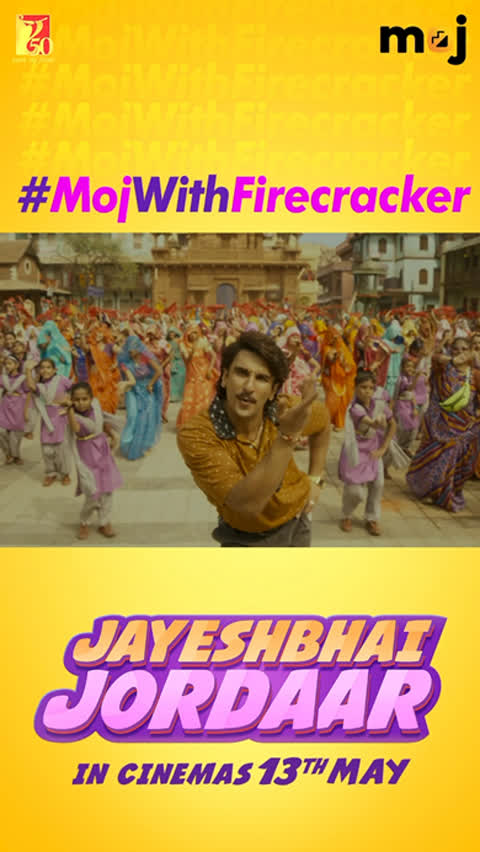 Make fun reels on #Firecracker and have a JORDAAR time! Catch Jayeshbhai Jordaar at your nearest big screen! #YRF