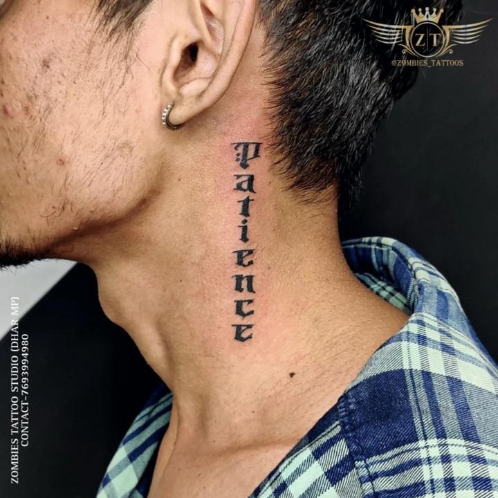Neck tattoo name tattootattoo saintattoossain  YouTube