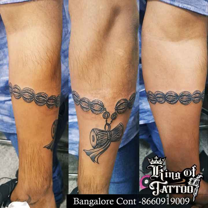 rudraksha maha mrutyunjay mantra band tattoo  Band tattoo designs Wrist band  tattoo Hand tattoos
