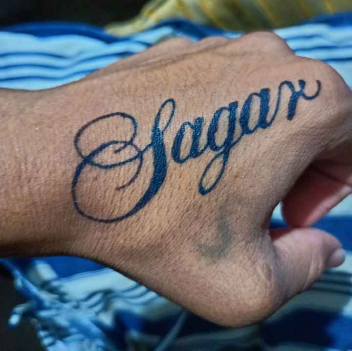 Sagar Name Tattoo Tattoo Shop in  Ink Heart Tattoos  Facebook